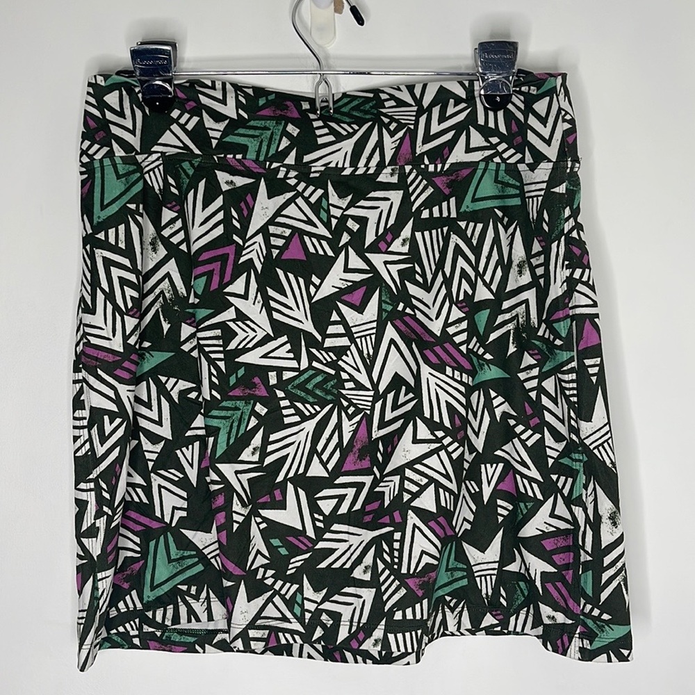 Patagonia Athletic Stretch Knit Skirt Print Aline Size Medium